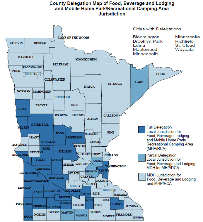 Click to go to State and Local EH Delegated Programs for Manufactured Home Parks and Recreational Camping Areas