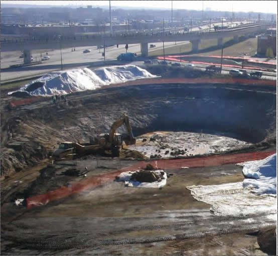 image of the excavation at the CMC site