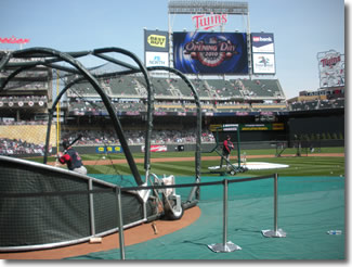 Batting practice before Opener