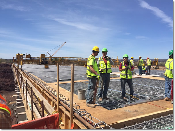 Workers on Highway 53 bridge