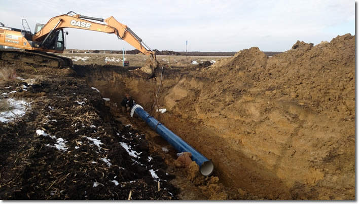 Carrier pipe on Lewis & Clark Regional Water System