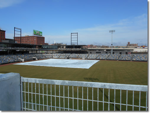 CHS Field from the roof of Green Line Operations and Maintenance Facility