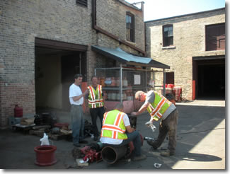 Work on Johnson Street in northeast Minneapolis