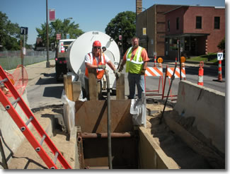 Work on Johnson Street in northeast Minneapolis