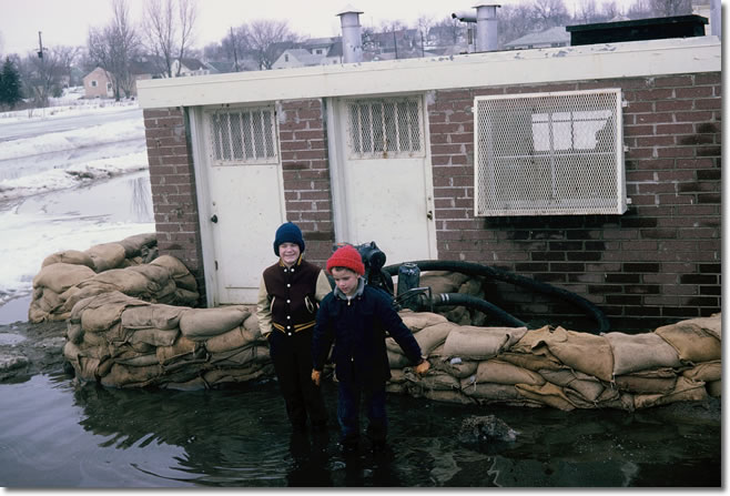 St. Louis Park flooding in the spring of 1965 