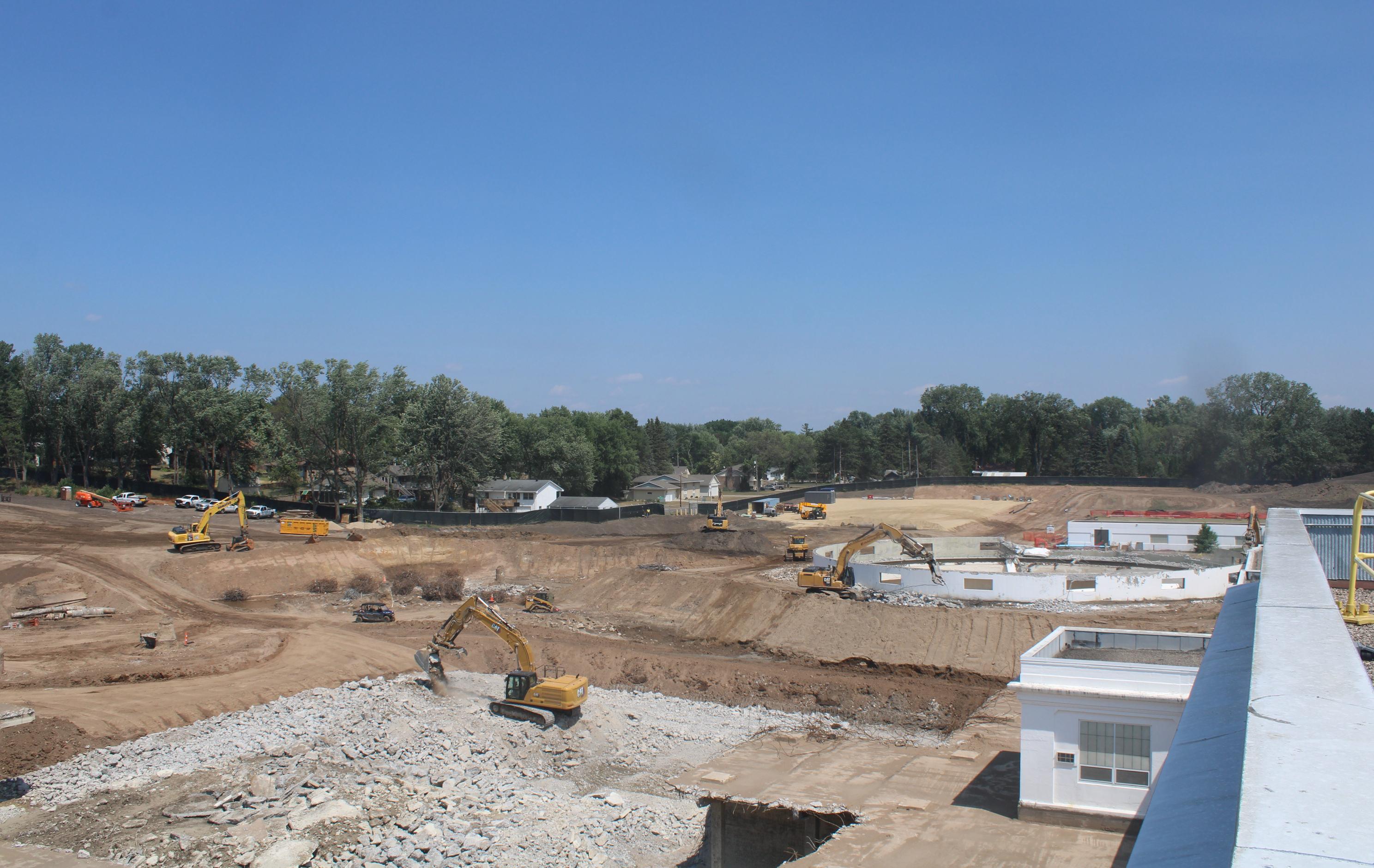 Demolition of the clarifier at St. Paul Regional Water Services