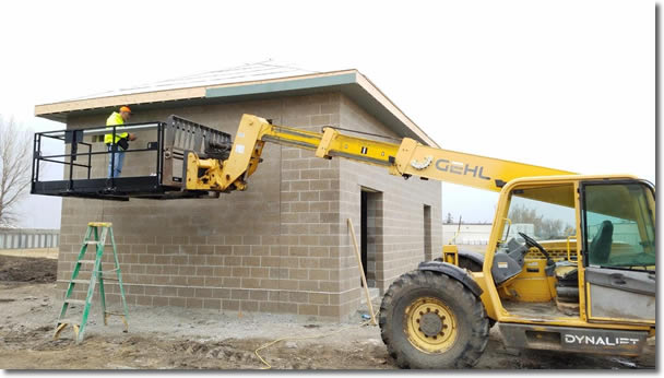 Work on Worthington meter building