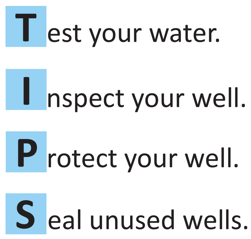 Test your water.Inspect your well.Protect your well.Seal unused wells.