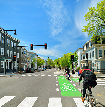 bikers on street