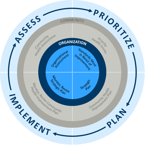 Diagram: Local Public Health Assessment and Planning Cycle