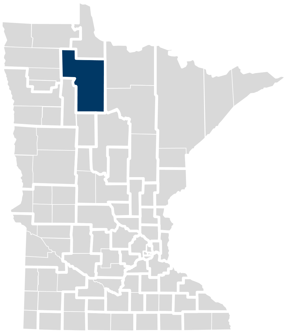 Map of this community health board's location in Minnesota