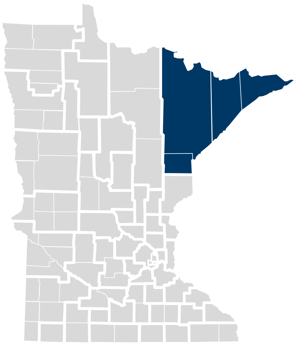 Map of this community health board's location in Minnesota