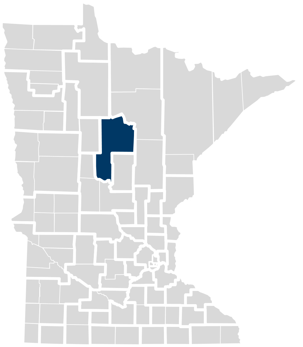 Map of this community health board's location in Minnesota