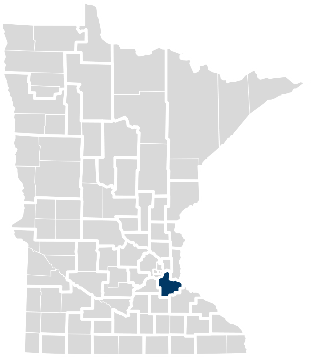 Map of this community health board's location in Minnesota