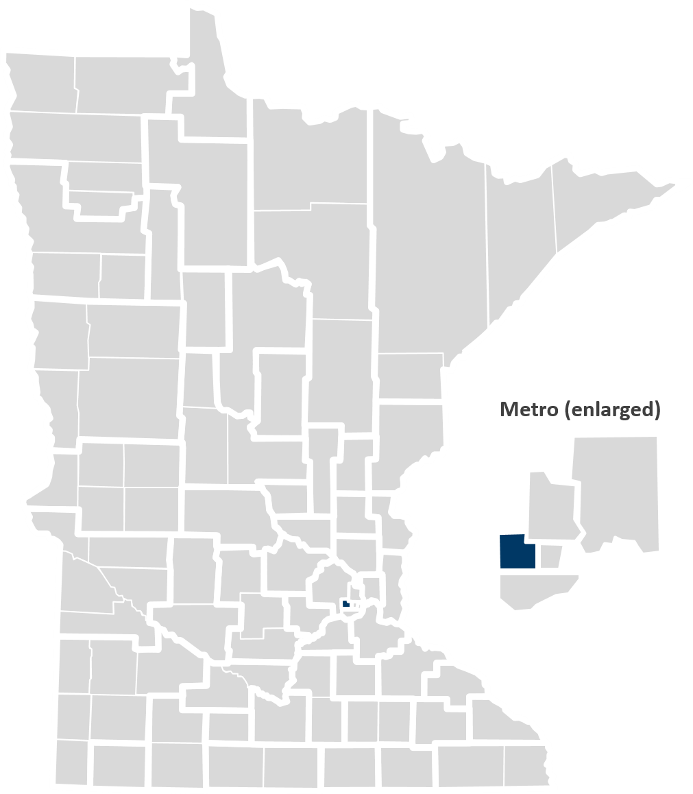 Map of this community health board's location in Minnesota