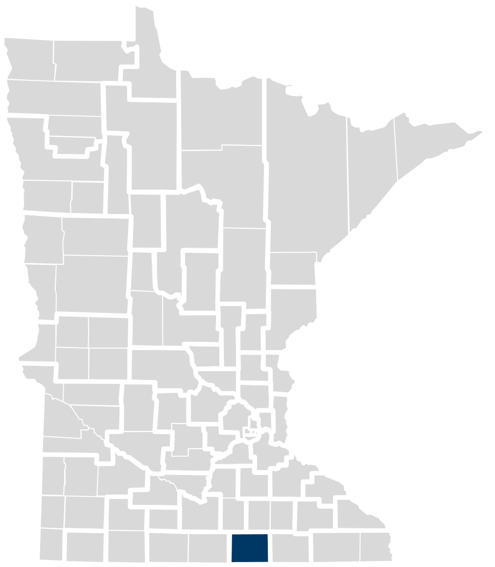 Map of this community health board's location in Minnesota