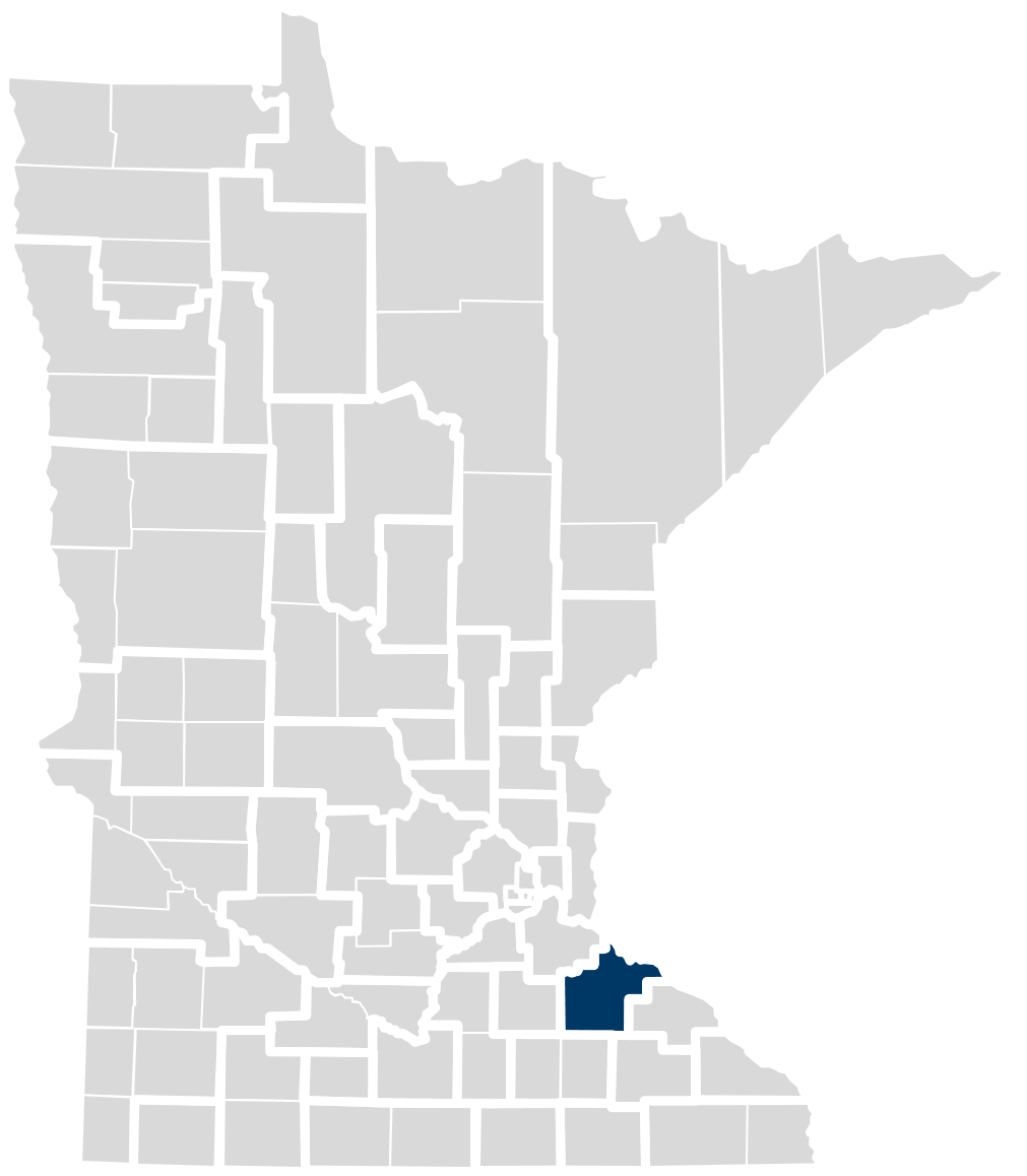 Map of this community health board's location in Minnesota