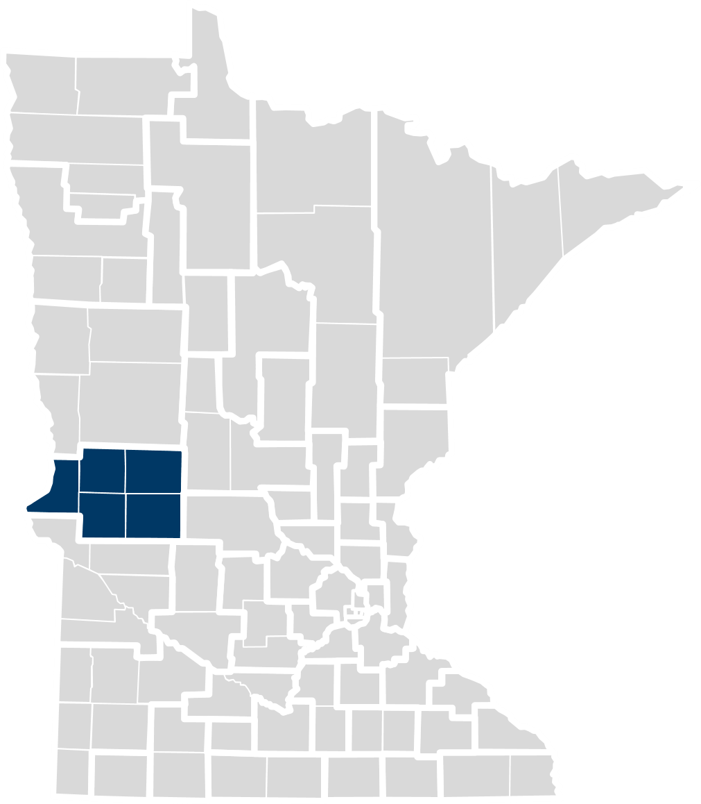 Map of this community health board's location in Minnesota