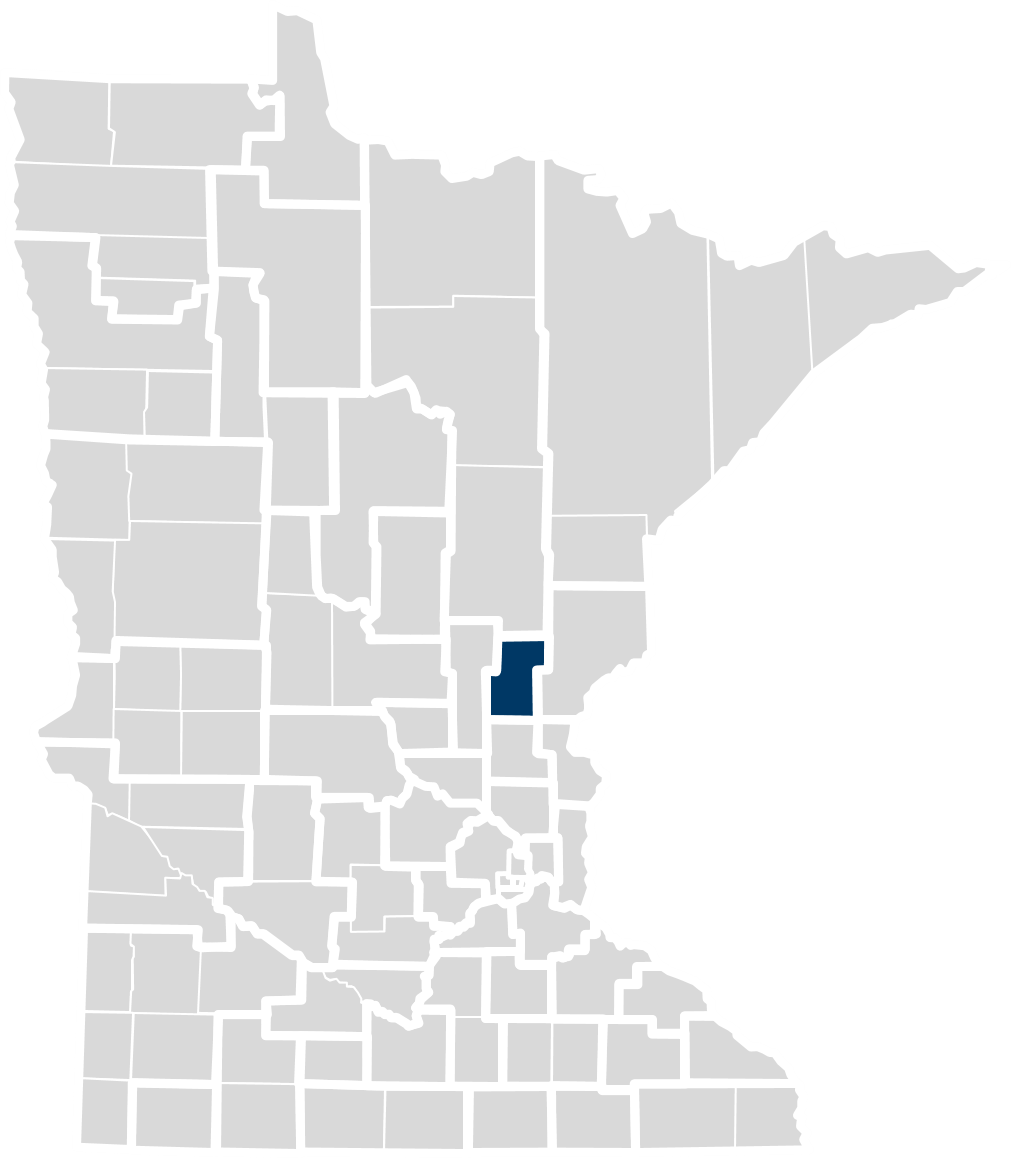 Map of this community health board's location in Minnesota