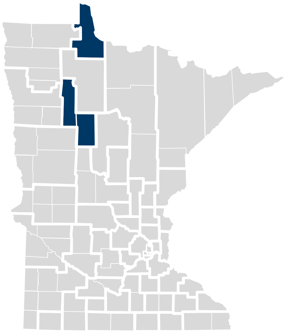 Map of this community health board's location in Minnesota