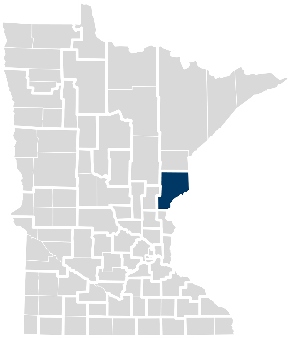 Map of this community health board's location in Minnesota