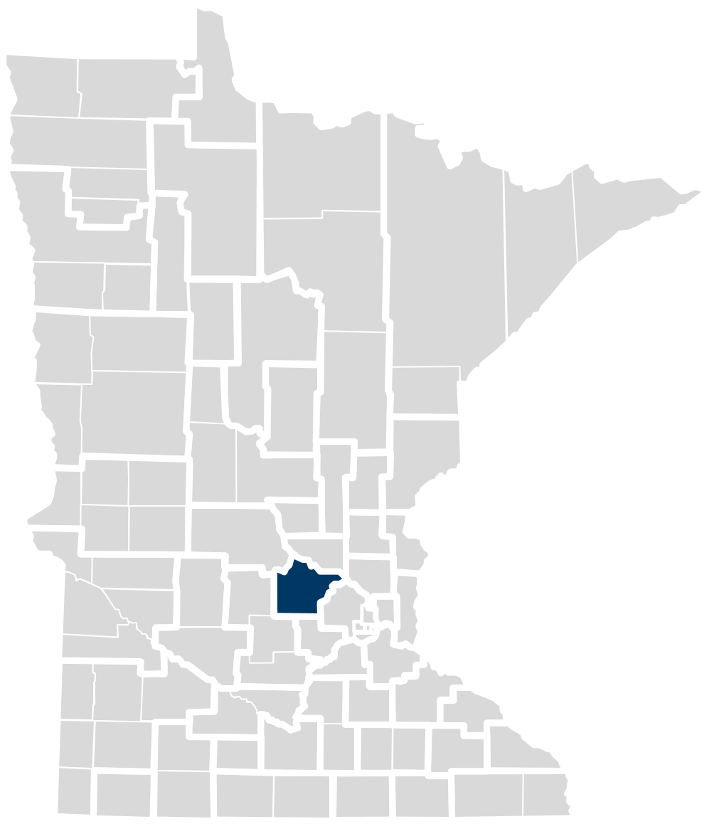 Map of this community health board's location in Minnesota