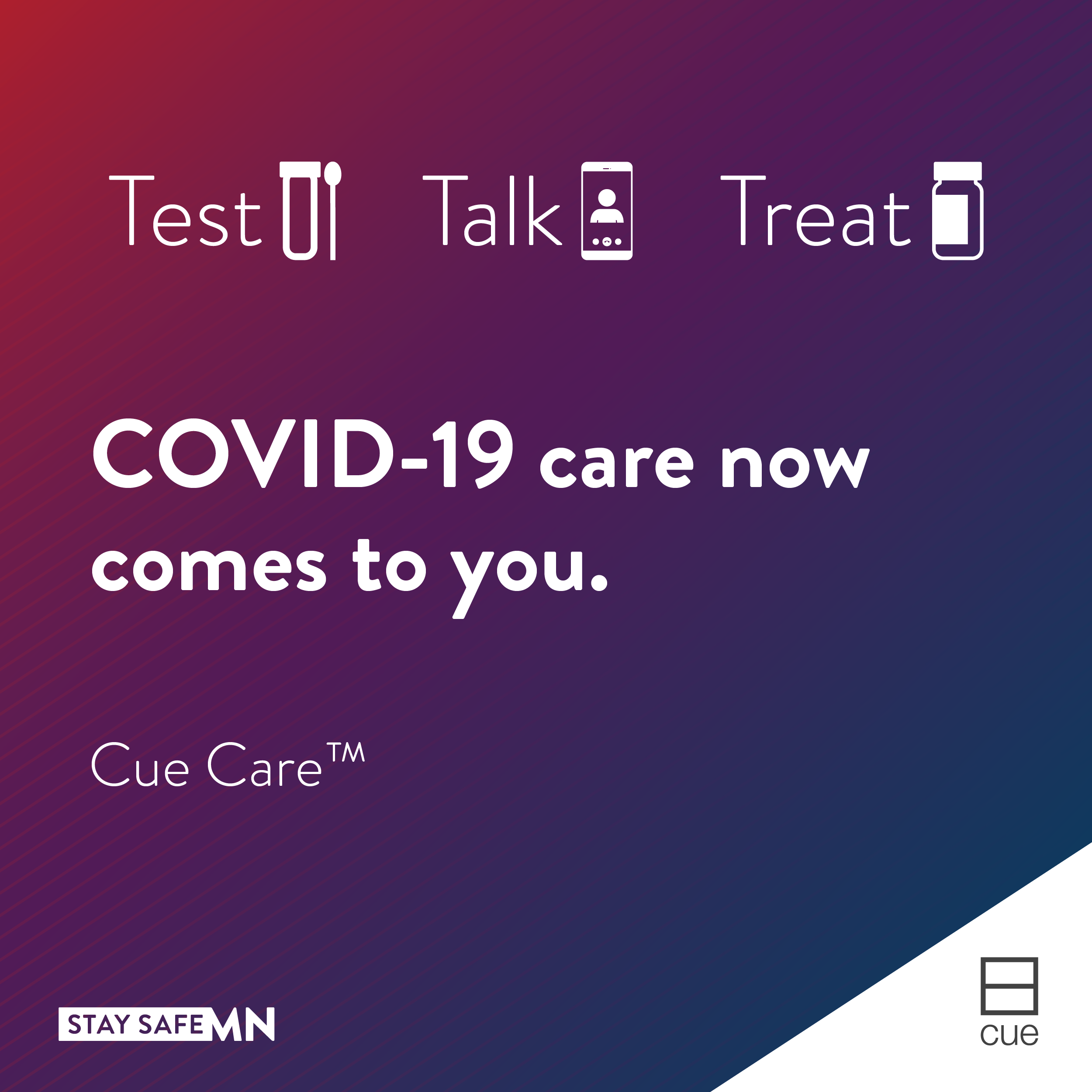 Social: Test. Talk. Treat. COVID-19 care now comes to you