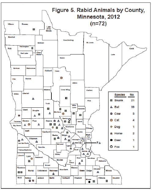 Rabid Animals by County