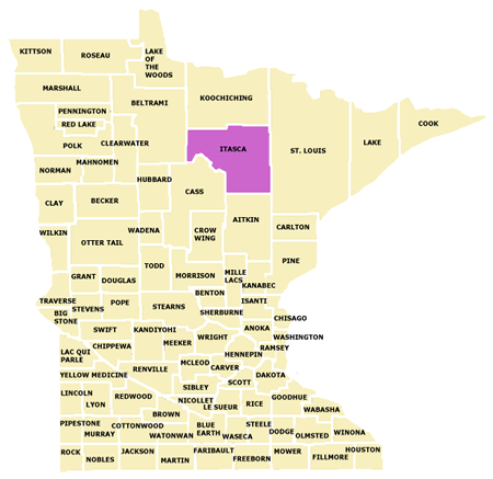 Itasca service area map