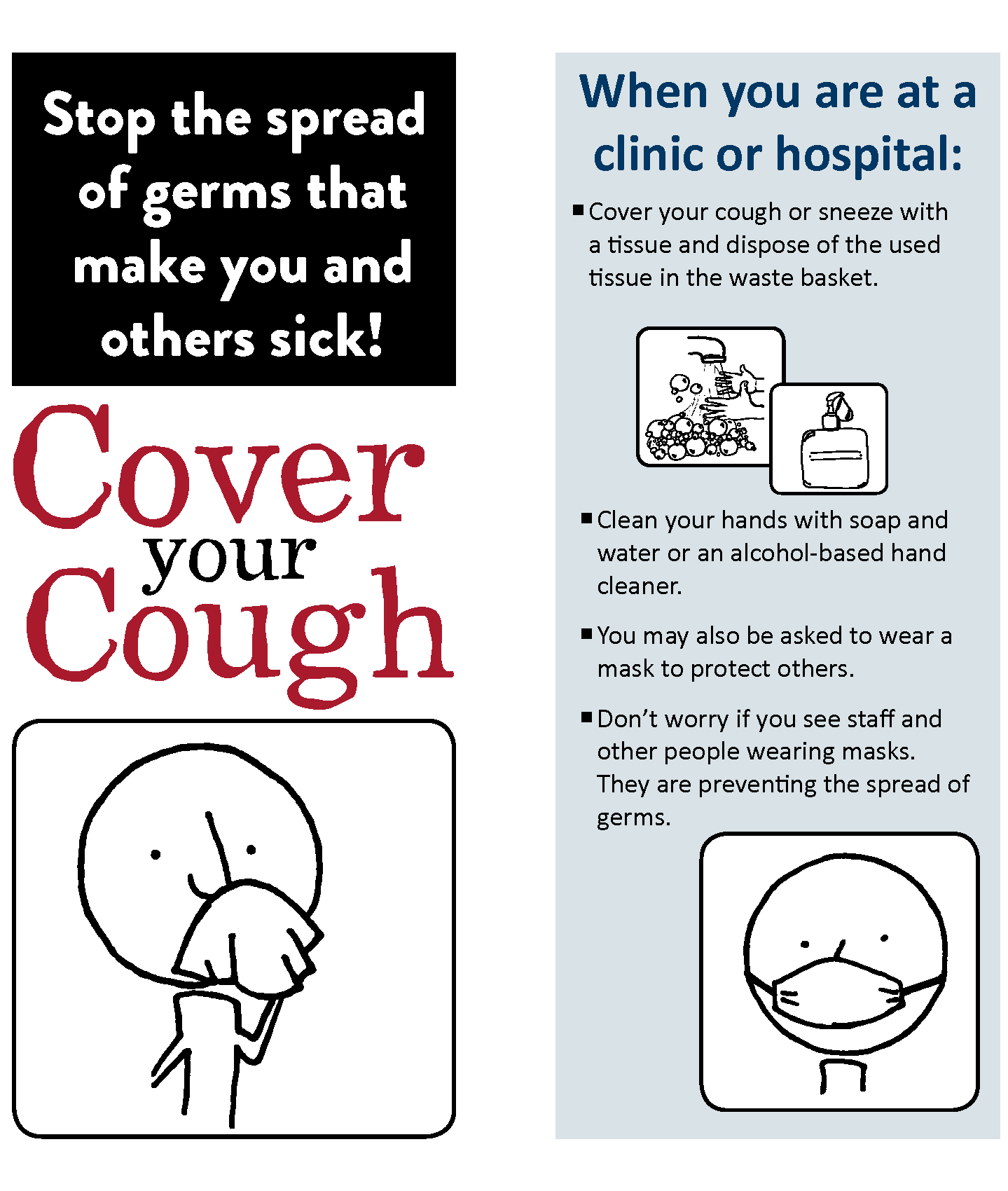 image of green cover your cough poster