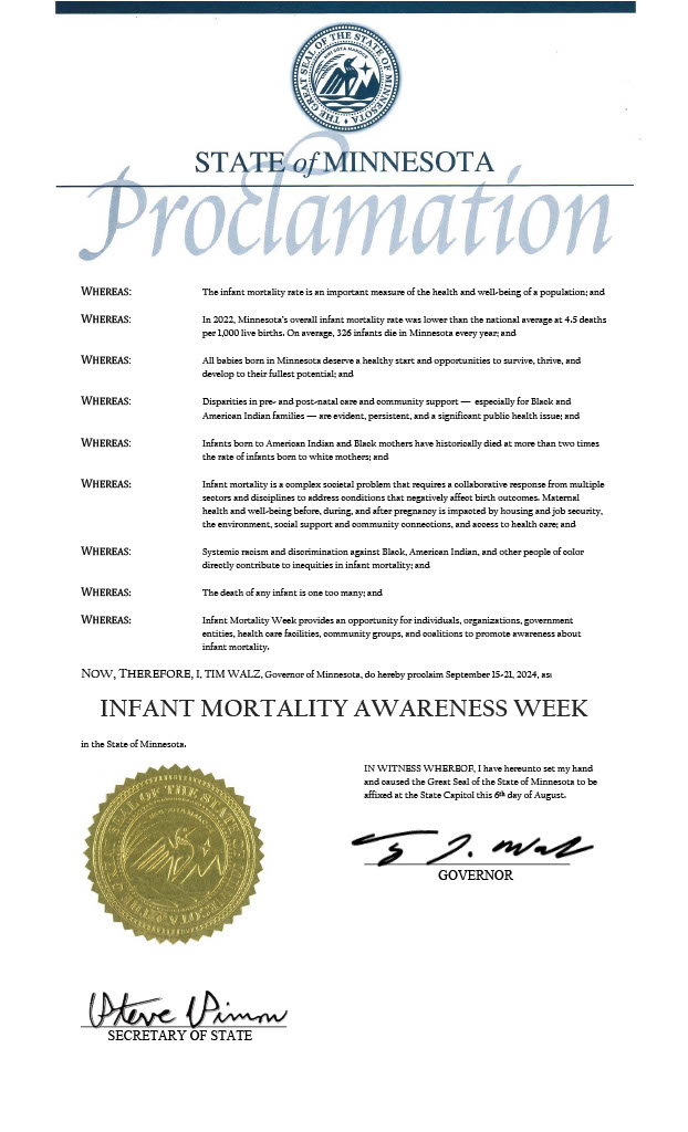 Infant Mortality Week Proclamation